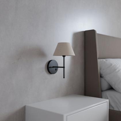 Imagem de Kit 2 Arandelas De Parede clássica Com Interruptor e Cúpula Ref 16 Para Cabeceira de Cama, Quarto, Sala, Casa, Lavabo