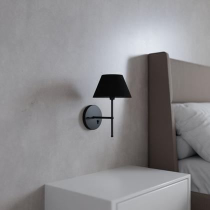 Imagem de Kit 2 Arandelas De Parede clássica Com Interruptor e Cúpula Ref 16 Para Cabeceira de Cama, Quarto, Sala, Casa, Lavabo