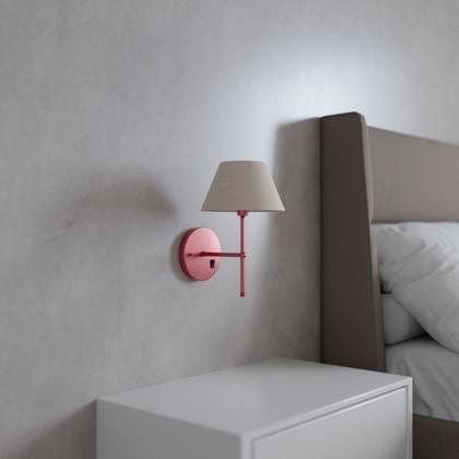 Imagem de Kit 2 Arandelas De Parede clássica Com Interruptor e Cúpula Ref 16 Para Cabeceira de Cama, Quarto, Sala, Casa, Lavabo