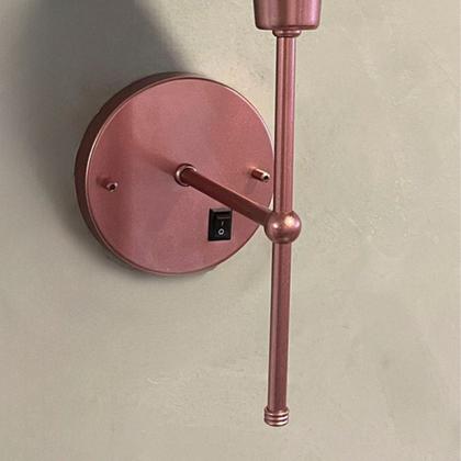 Imagem de Kit 2 Arandelas De Parede clássica Com Interruptor e Cúpula Ref 16 Para Cabeceira de Cama, Quarto, Sala, Casa, Lavabo