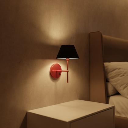 Imagem de Kit 2 Arandelas De Parede clássica Com Interruptor e Cúpula Ref 16 Para Cabeceira de Cama, Quarto, Sala, Casa, Lavabo