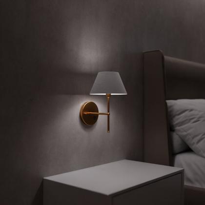 Imagem de Kit 2 Arandelas De Parede Clássica de Alumínio com Interruptor com cúpula Ref 16 com Lâmpada branco frio