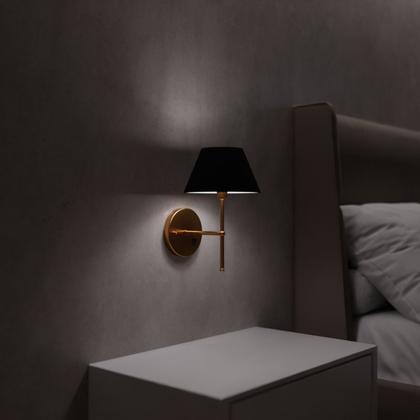 Imagem de Kit 2 Arandelas De Parede Clássica de Alumínio com Interruptor com cúpula Ref 16 com Lâmpada branco frio