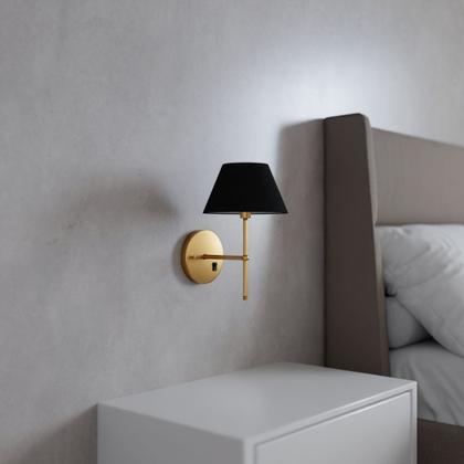 Imagem de Kit 2 Arandelas De Parede Clássica de Alumínio com Interruptor com cúpula Ref 16 com Lâmpada branco frio