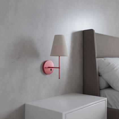 Imagem de Kit 2 Arandelas de Parede Clássica Decorativa Sala, Quarto e Cabeceira e Cama, Corredor Com Interruptor e Cúpula Ref 05