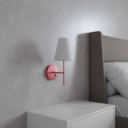 Imagem de Kit 2 Arandelas de Parede Clássica Decorativa Sala, Quarto e Cabeceira e Cama, Corredor Com Interruptor e Cúpula Ref 05