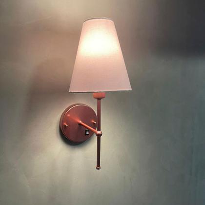 Imagem de Kit 2 Arandelas de Parede Clássica Decorativa Sala, Quarto e Cabeceira e Cama, Corredor Com Interruptor e Cúpula Ref 05