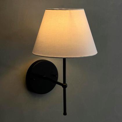 Imagem de Kit 2 Arandelas de Parede Clássica interna Alumínio Com Cúpula Ref 19 iluminação Casa Corredor, Quarto, Sala, Cabeceira de Cama, Banheiro