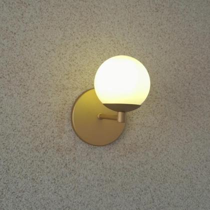 Imagem de Kit 2 Arandelas Parede Jabuti Bola Globo Cabeceira Dourado