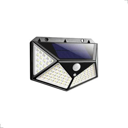 Imagem de Kit 2 Arandelas Solar 100 LED Com Sensor De Presença IP65 6500K
