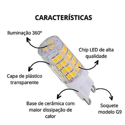 Imagem de Kit 2 Arandelas Tubo Acrilico Difusor Dourada + Lâmpada Led