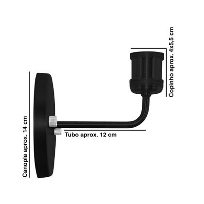 Imagem de Kit 2 Arandelas Tubo Cilindro Gourmet Nordic New Cobre