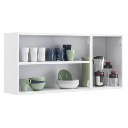 Imagem de Kit 2 Armários Aéreos Multiuso Itatiaia Aço 3 Portas Com Vidro New Premium Cozinha e Área de Serviço Grafite