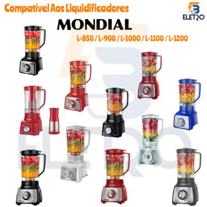 Imagem de Kit 2 Arraste do Motor e 2 Arraste do Copo Liquidificador Mondial L-1000 L-1100 L-1200