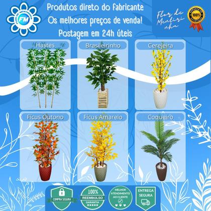 Imagem de Kit 2 Arvore Brasileirinha Croton Artificial Grande Sem Vaso Decoração