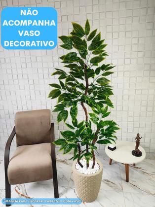 Imagem de Kit 2 Arvore Brasileirinha Croton Artificial Grande Sem Vaso Decoração