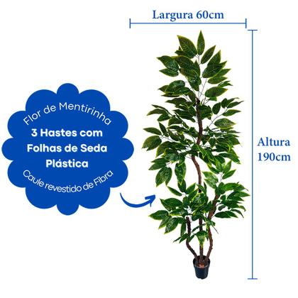 Imagem de Kit 2 Arvore Brasileirinha Croton Artificial Grande Sem Vaso Decoração