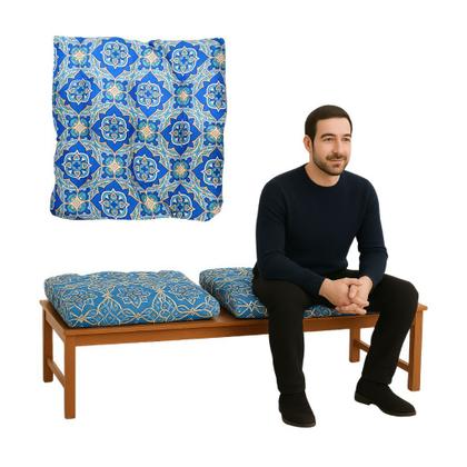 Imagem de Kit 2 Assento Para Cadeira Futon 60x60cm Cores Variadas Estampadas