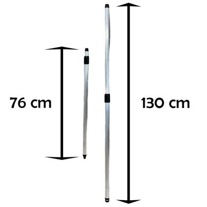 Imagem de Kit 2 até 6 Cabo Retrátil 1,3 Metros Extensor de Alumínio Telescópico Com Rosca 130cm Sanches Vassoura Lt Rodo Tamanho:6