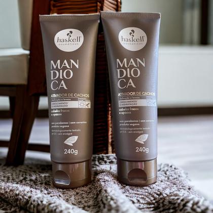 Imagem de Kit 2 Ativador de Cachos Haskell Mandioca 240gr