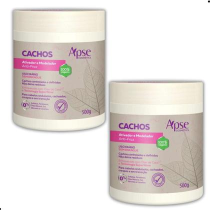 Imagem de Kit 2 Ativador Modelador Anti Frizz Cachos Nutritivo 500g