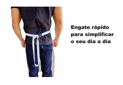 Imagem de KIT 2 Avental Impermeável bolso churrasqueiro garçom chef cozinha churrasco açougueiro limpeza barbeiro manicure pedicure peixaria pvc frigorífico