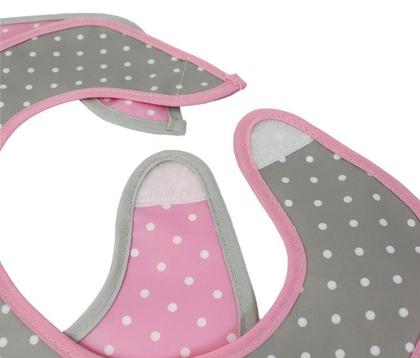 Imagem de Kit 2 Babador Impermeável Com Bolso Coletor Clingo 37cm