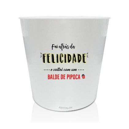 Imagem de Kit 2 Balde De Pipoca Personalizados Fui Atrás Da Felicidade