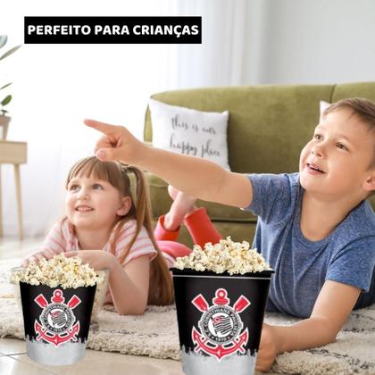 Imagem de Kit 2 Balde Pipoca Grande 2,5L Corinthians Timão Filmes