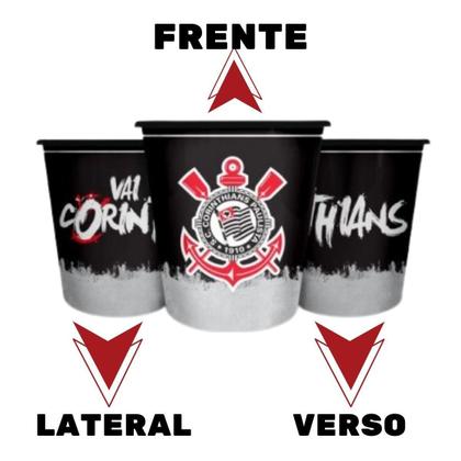 Imagem de Kit 2 Balde Pipoca Grande 2,5L Corinthians Timão Filmes