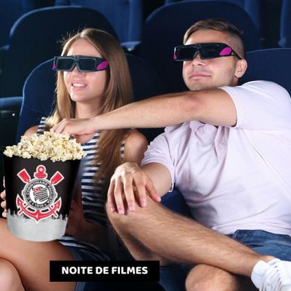 Imagem de Kit 2 Balde Pipoca Grande 2,5L Corinthians Timão Filmes