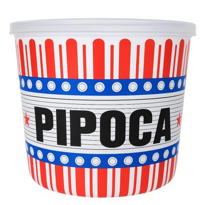Imagem de Kit 2 Balde Pipoca Pote Grande Combo Resistente Snacks Doces pote Cinema Casa Pipoqueira 2L