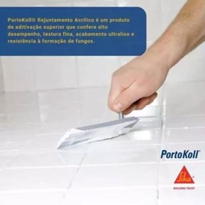 Imagem de kit 2 balde rejunte acrilico premium corda portokoll 1KG piso parede interna e externa