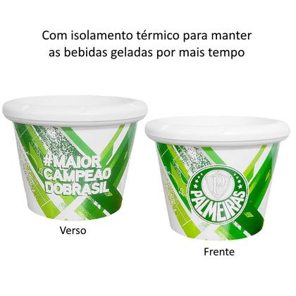 Imagem de Kit 2 Baldes de Cerveja Oficial Palmeiras 5.3L Estampado para Casa Bares e Botecos