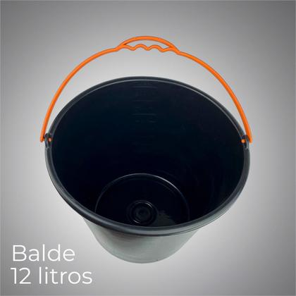 Imagem de Kit 2 Baldes Multiuso Resistente com Alça Reforçada 12 Litros