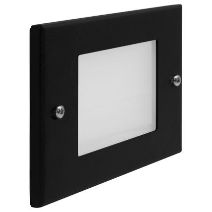 Imagem de Kit 2 Balizador de Embutir Escada Parede Preto 4x2 Alumínio + Lâmpada Led G9 5w Branco Frio 110V