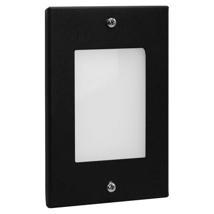 Imagem de Kit 2 Balizador de Embutir Escada Parede Preto 4x2 Alumínio + Lâmpada Led G9 5w Branco Frio 110V