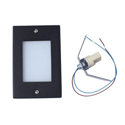 Imagem de Kit 2 Balizador de Embutir Escada Parede Preto 4x2 Alumínio + Lâmpada Led G9 5w Branco Quente