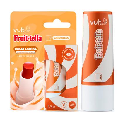 Imagem de Kit 2 Balm Labial Fruittella Caramelo Protetor Hidratante Lip Sabor Bala 3,5g Vult