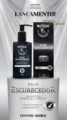 Imagem de Kit 2 Balms Escurecedores de Barba e Cabelo Muchacho 120ml cada - Com pente aplicador