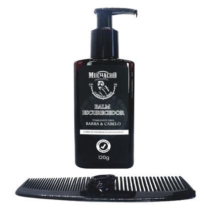 Imagem de Kit 2 Balms Escurecedores de Barba e Cabelo Muchacho 120ml cada - Com pente aplicador