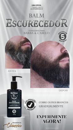 Imagem de Kit 2 Balms Escurecedores de Barba e Cabelo Muchacho 120ml cada - Com pente aplicador