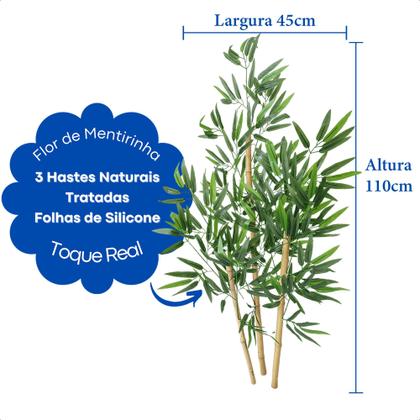 Imagem de Kit 2 Bambu Artificial Sorte Grande 1 Metro Sem Vaso Decoração
