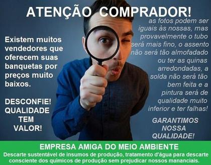 Imagem de Kit 2 Banco Banqueta Alta Bar Gourmet Encosto Chapa Prata