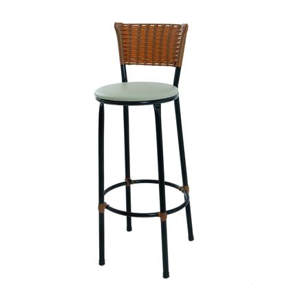 Imagem de Kit 2 Bancos Banquetas Para Bistrô Sofisticadas Com Encosto E Assento Napa Com Estofado