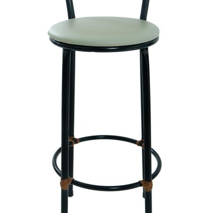 Imagem de Kit 2 Bancos Banquetas Para Bistrô Sofisticadas Com Encosto E Assento Napa Com Estofado