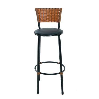 Imagem de Kit 2 Bancos Banquetas Para Bistrô Sofisticadas Com Encosto E Assento Napa Com Estofado