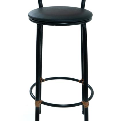 Imagem de Kit 2 Bancos Banquetas Para Bistrô Sofisticadas Com Encosto E Assento Napa Com Estofado