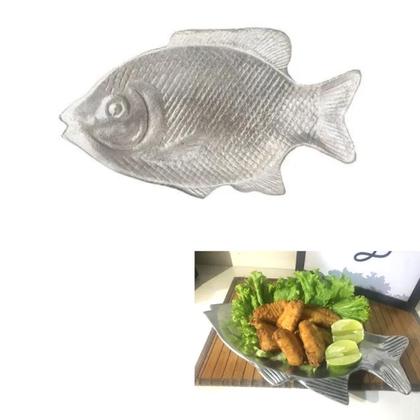 Imagem de Kit 2 Bandeja Grande Porções Peixe aluminio restaurante