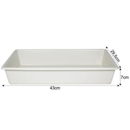 Imagem de Kit 2 Bandeja Retangular 7 Litros Plástica Multiuso Alimento